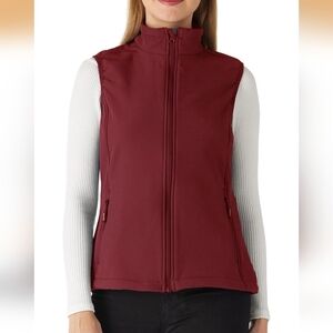 Outdoor Ventures Women's Lightweight Softshell Vest Windproof Fleece Lined ZipUp
